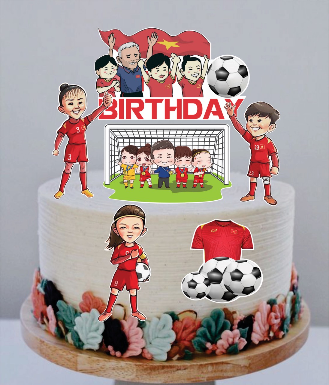 ชุดกระดาษฟุตบอลหญิงเวียดนาม .