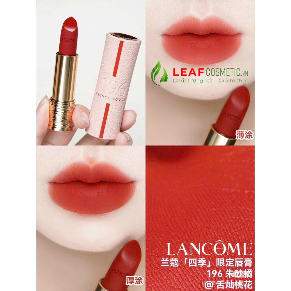Son Lancome 196 French Touch - Cam Đỏ