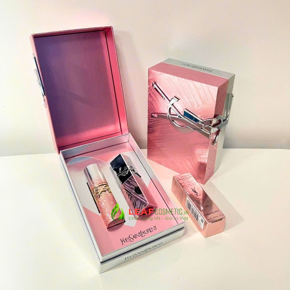 Set 2 son YSL Candy Glow 44B và The Inks Vinyl Cream Lễ Thất Tịch 2026