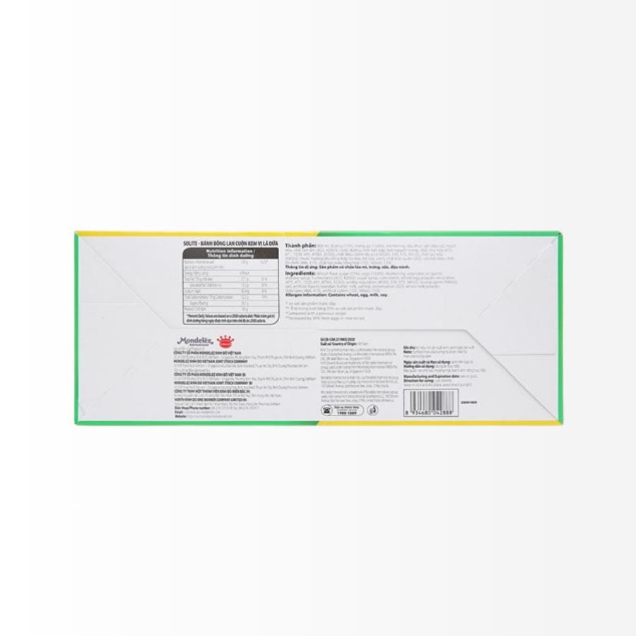 Pandan Text Box Solite Layered Pandan Cream Roll Cake Box 180G/ 360G | BLUETHUNDER ...