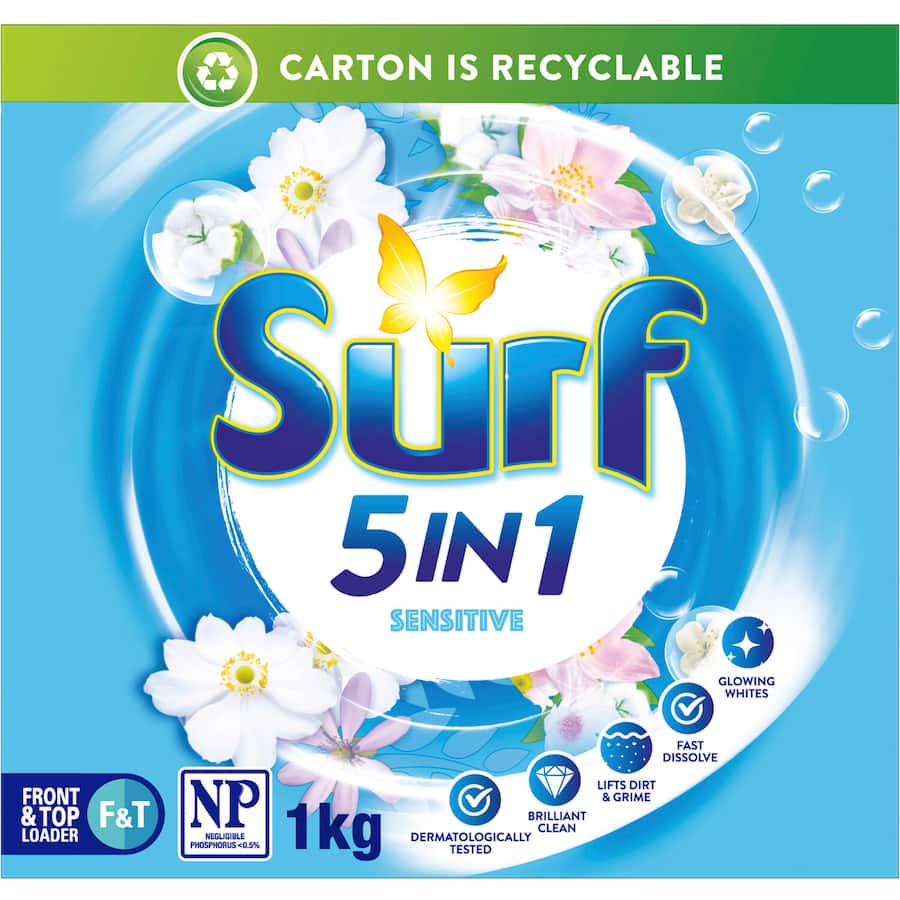 Surf Blue Powder Surf Detergent Powder Sensitive 1Kg | BLUETHUNDER JOINT STOCK COMPANY