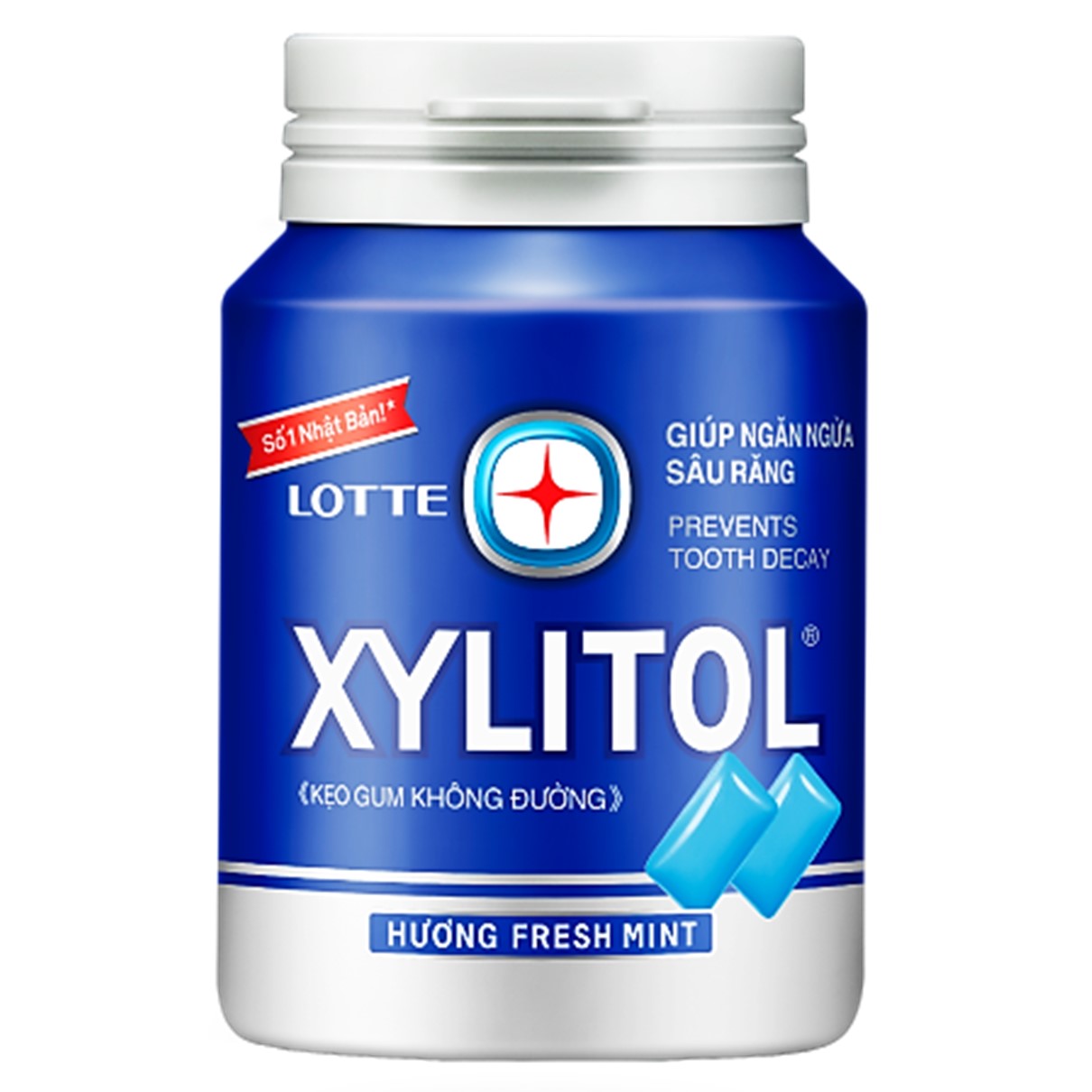 Lotte Xylitol Sing Gum Sugar Free Fresh Mint Flavor 55.1g BLUETHUNDER JOINT STOCK COMPANY