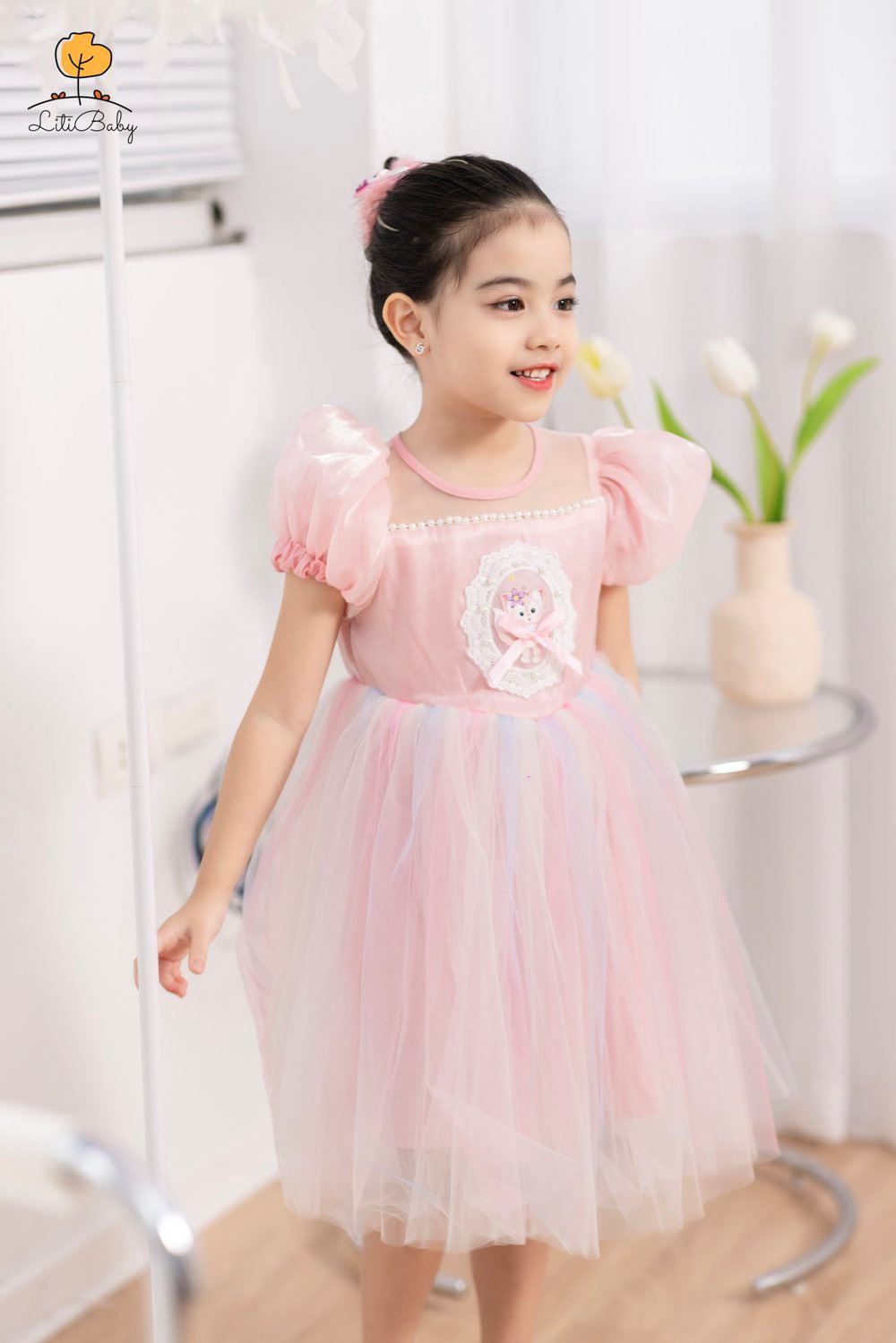 Váy Lưới Công Chúa Elsa Cầu Vồng Thêu Hình,Đầm Lưới Ngắn Tay In Hoạt Hình Công  Chúa Elsa / Tím/ Tím Cho Bé Gái 2-10 Tuổi | Shopee Việt Nam