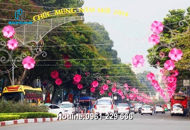 Trang trí led cột điện