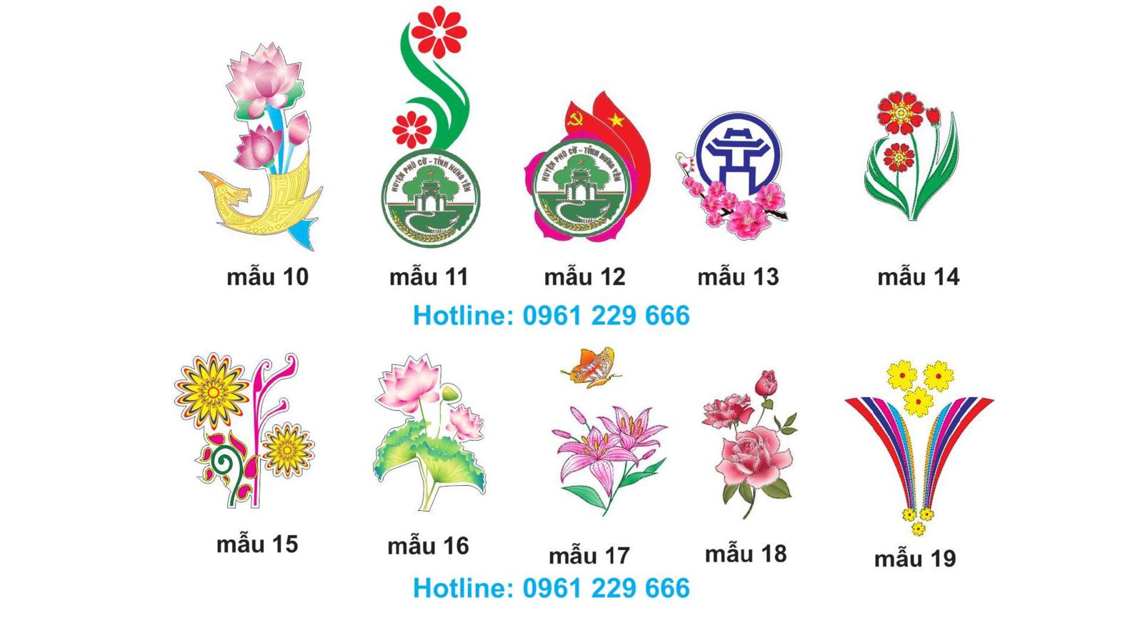 Mẫu hoa văn trang trí đường phố - đa dạng LH: 0961 229 666.