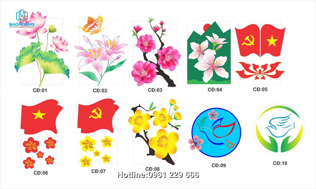 Hoa văn treo cột điện