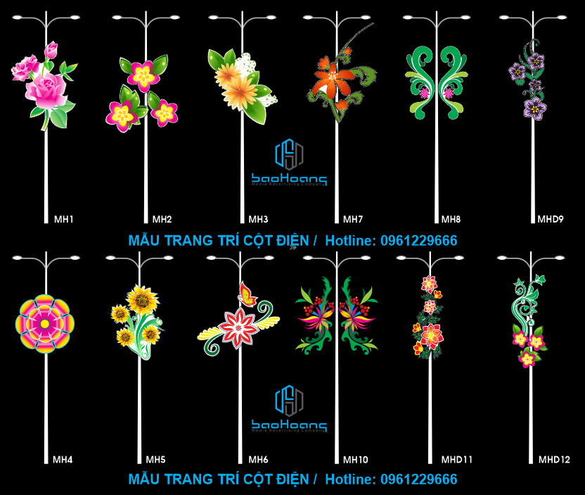 Trang trí hoa văn led đô thị