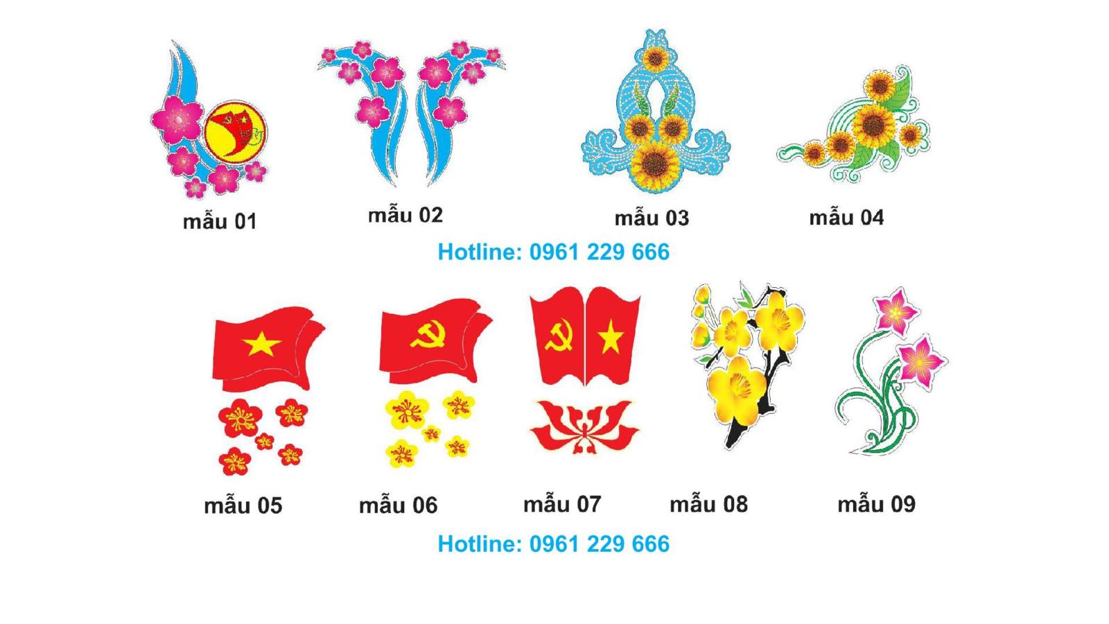 Mẫu hoa văn trang trí đường phố - đa dạng LH: 0961 229 666.