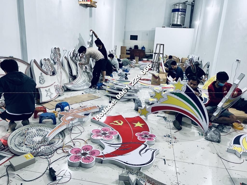 Trang trí led cột điện