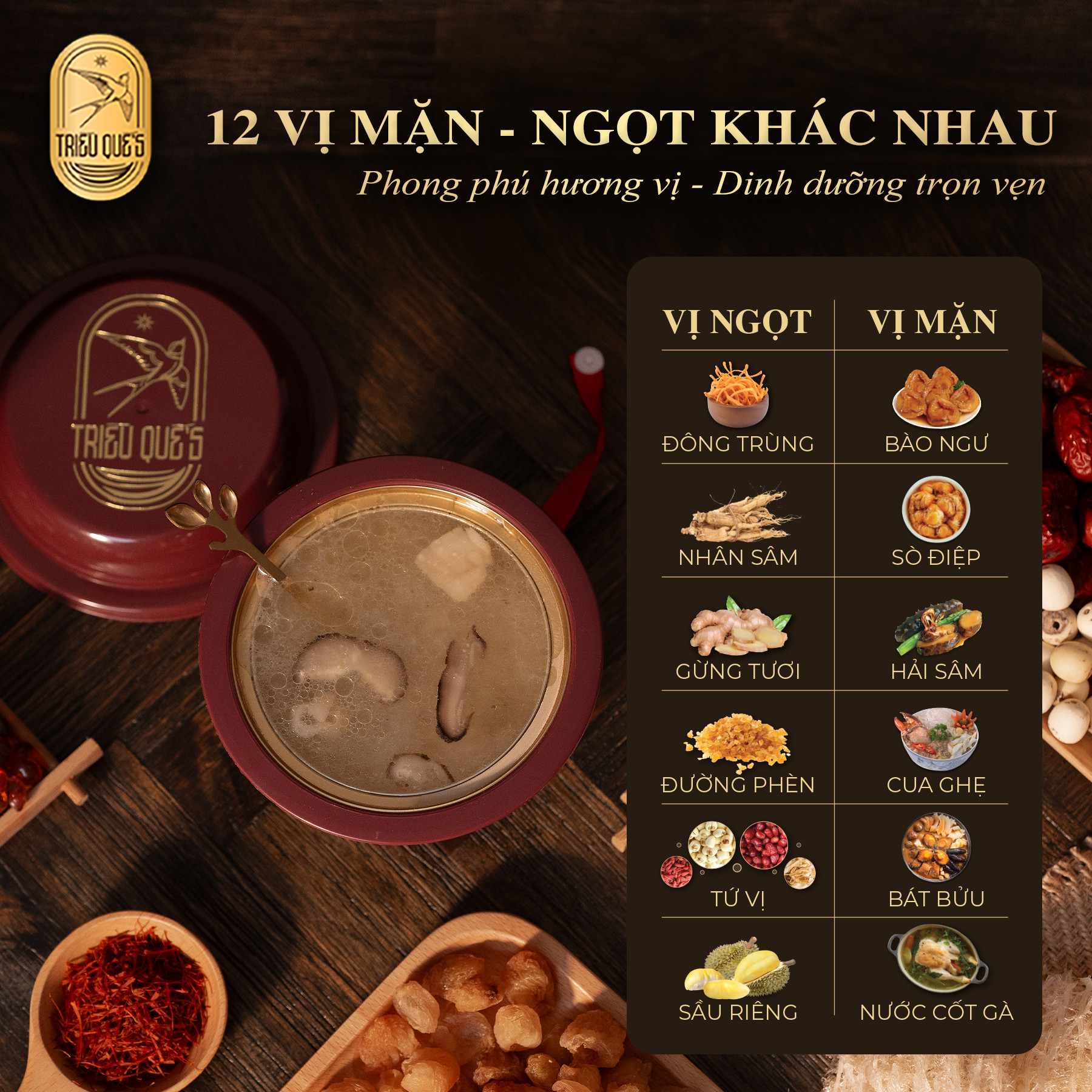 SET ĐẾ VƯƠNG AN KHANG (Set 2 Chén Yến Tự Sôi)