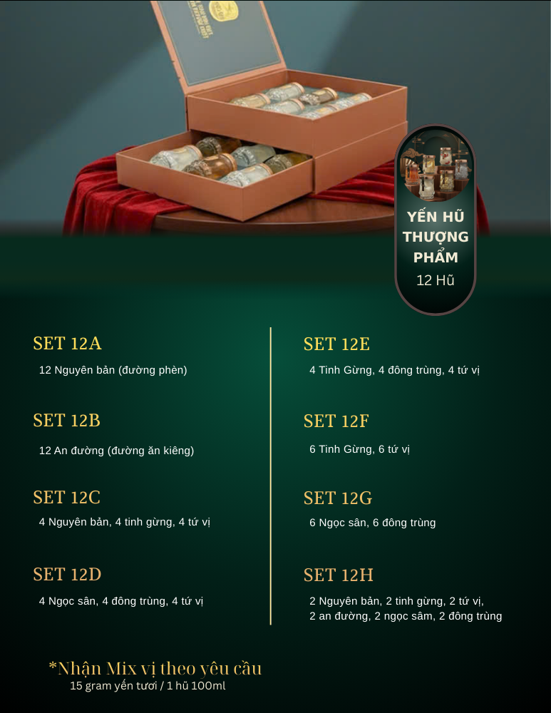 THẬP NHỊ THƯỢNG PHẨM - 12 Yến Hũ Thượng Phẩm