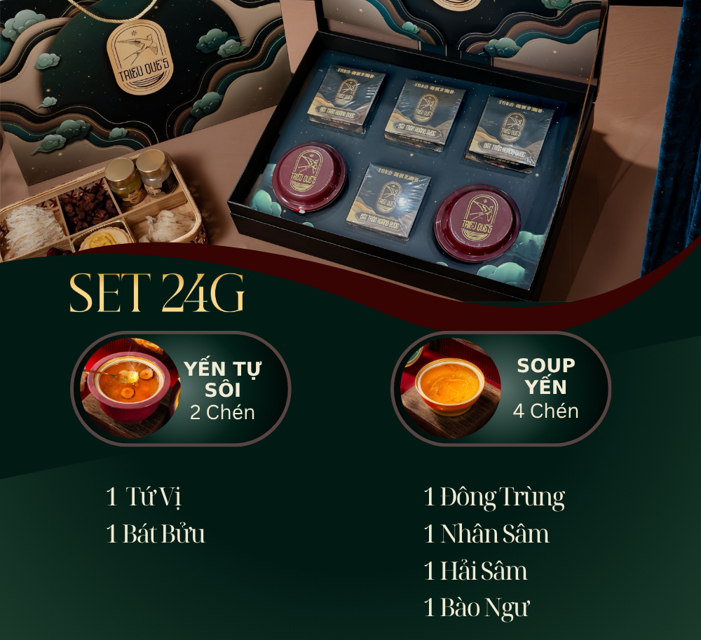 KIM YẾN TỰ TÂM -  Hộp Cao Cấp Soup Yến ăn liền 140ml & Yến Tự Sôi 140ml