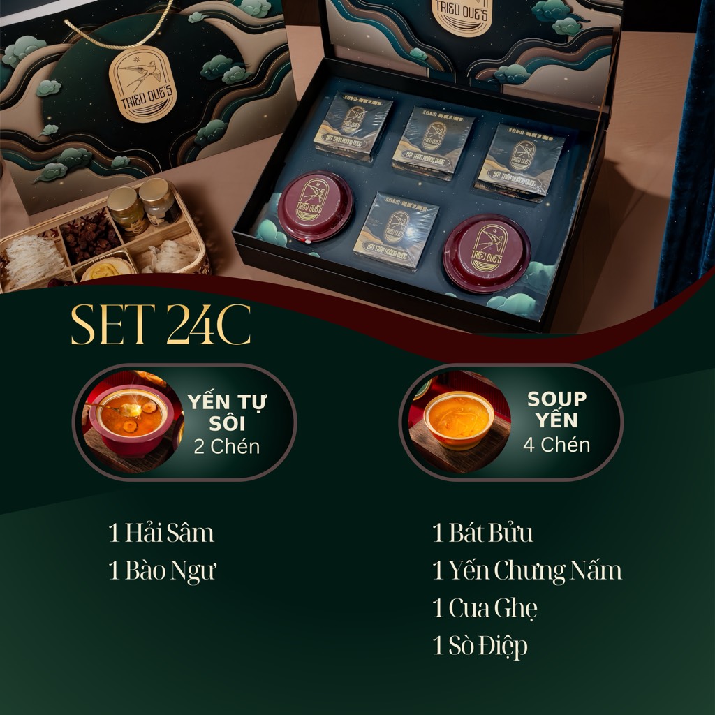 KIM YẾN TỰ TÂM -  Hộp Cao Cấp Soup Yến ăn liền 140ml & Yến Tự Sôi 140ml