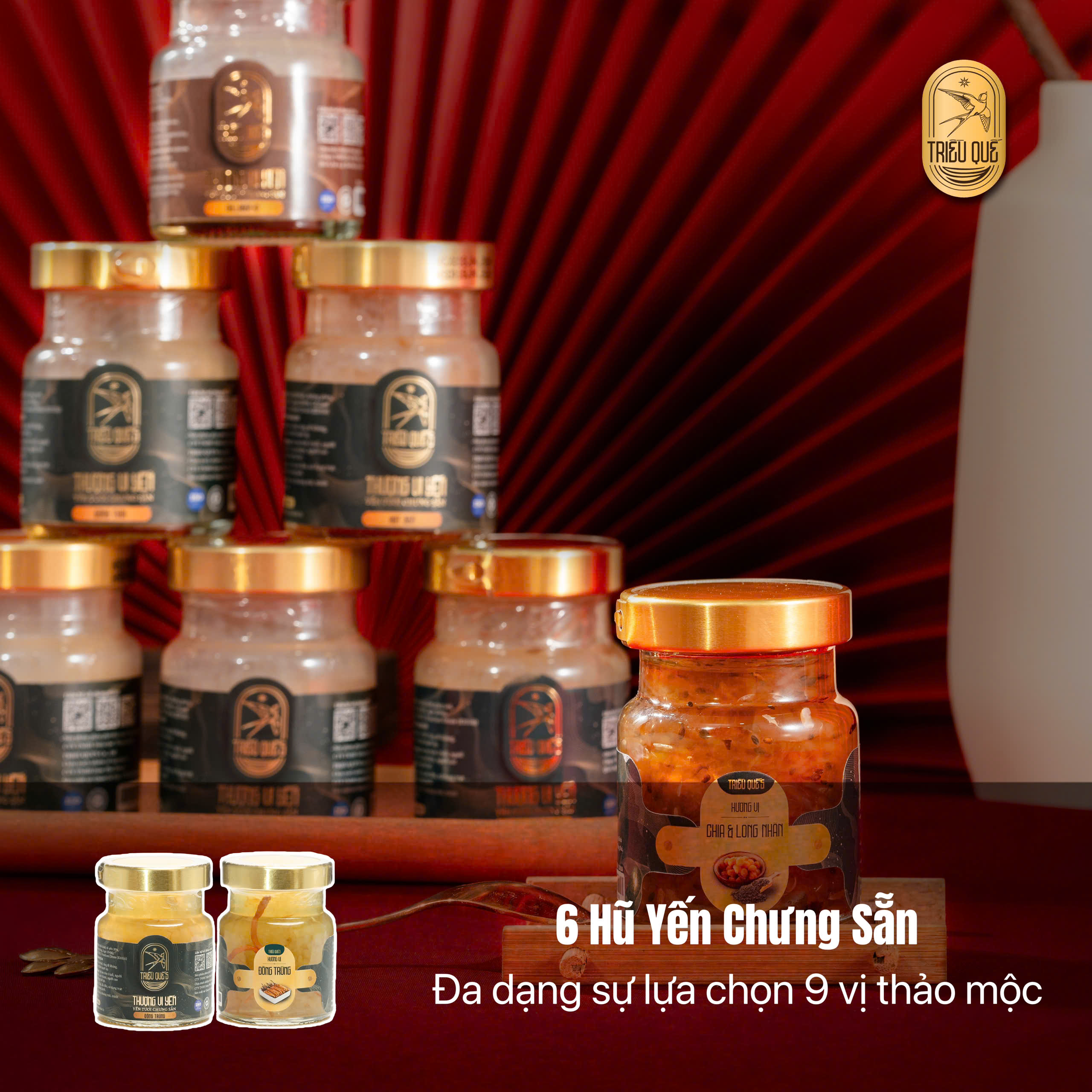 SET LỤC ĐÌNH VƯƠNG GIA (Hộp 6 yến hũ chưng sẵn cao cấp)