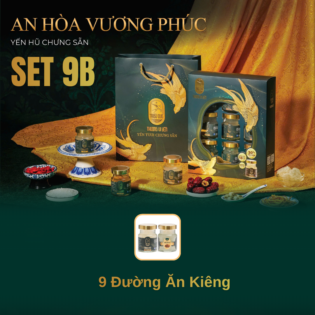 SET AN HÒA VƯƠNG PHÚC - 9 Hũ Yến Chưng Sẵn