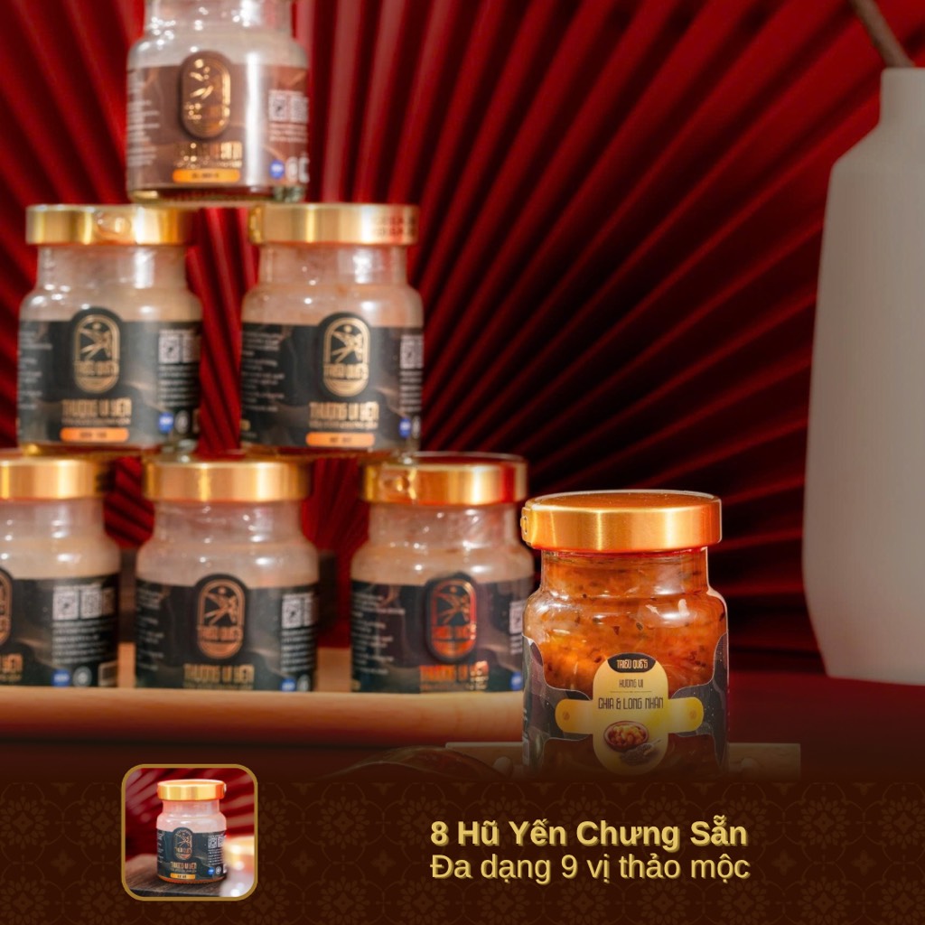 PHÚC SINH PHÚ QUÝ - Hộp 4 chén Soup Yến Ăn Liền, 8 Yến Hũ Chưng Sẵn