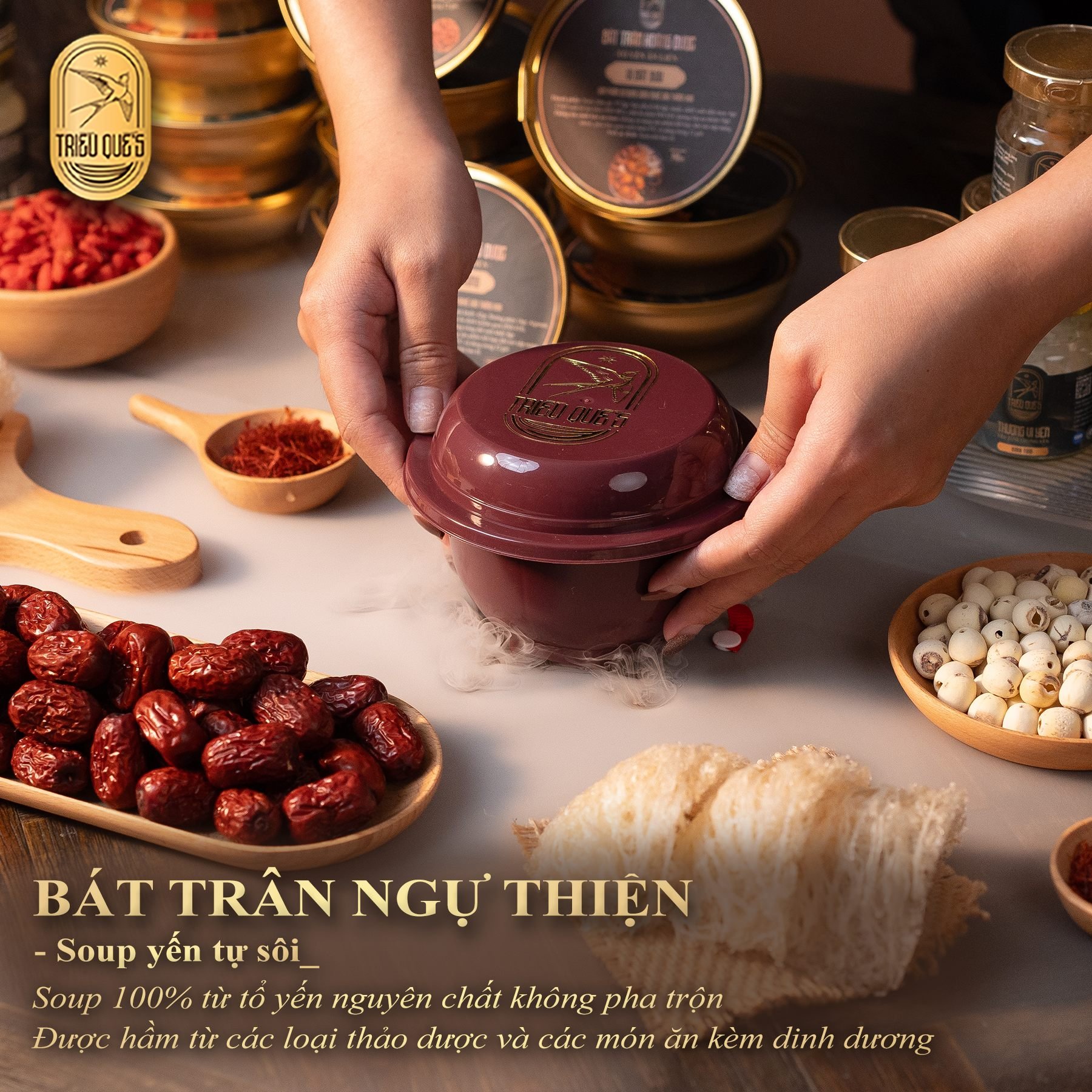 KIM YẾN TỰ TÂM -  Hộp Cao Cấp Soup Yến ăn liền 140ml & Yến Tự Sôi 140ml