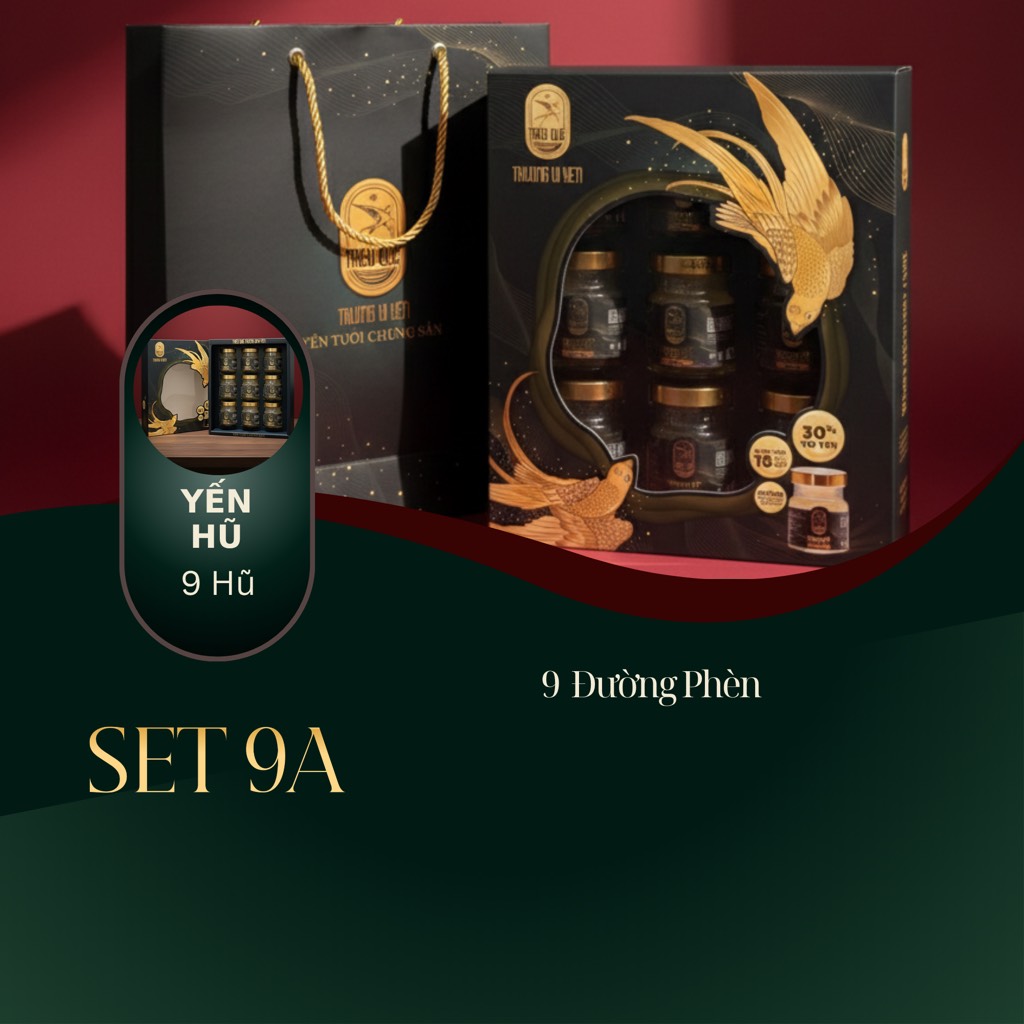 AN HÒA VƯƠNG PHÚC - Hộp 9 Hũ Yến Chưng Sẵn