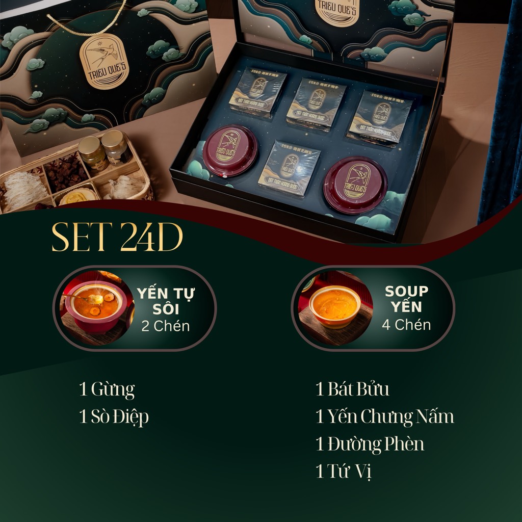 KIM YẾN TỰ TÂM -  Hộp Cao Cấp Soup Yến ăn liền 140ml & Yến Tự Sôi 140ml