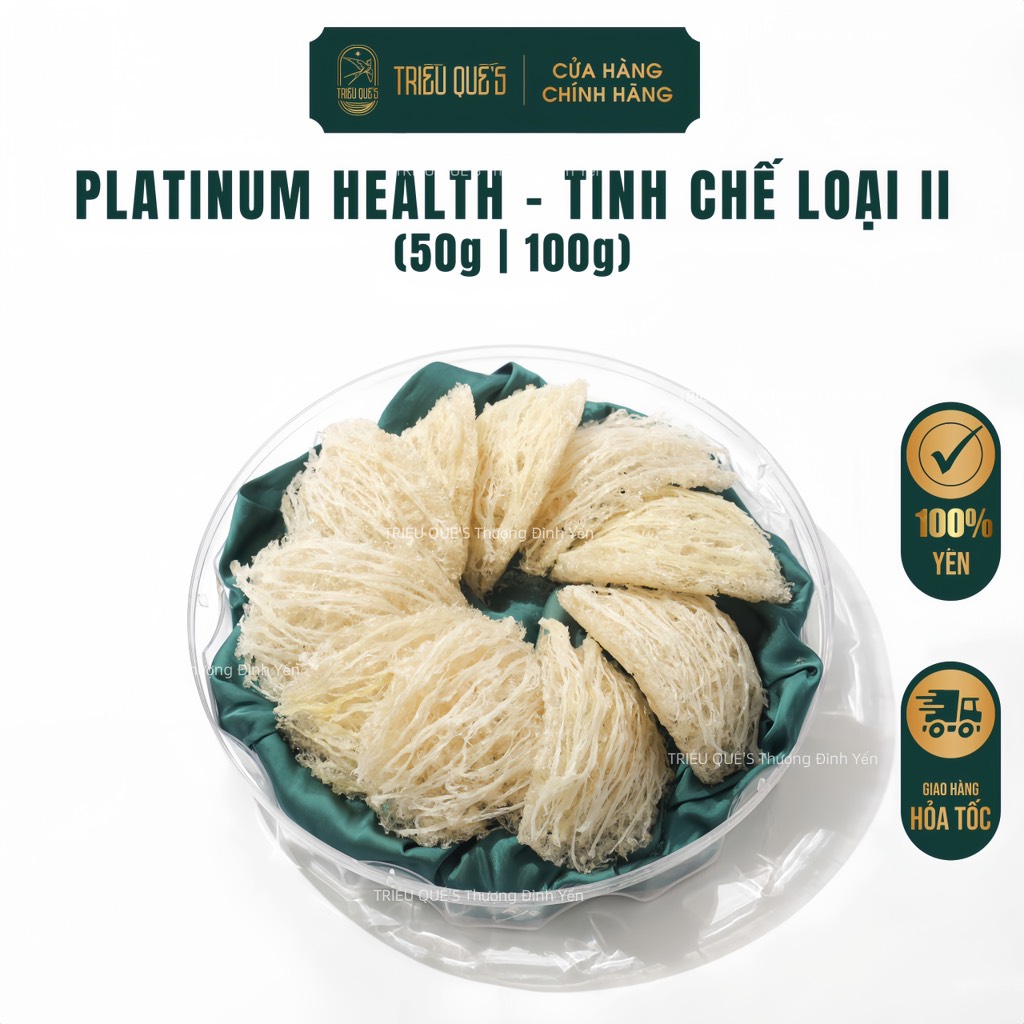 [100G] PLATINUM HEALTH | TỔ YẾN TINH CHẾ (LOẠI 2)