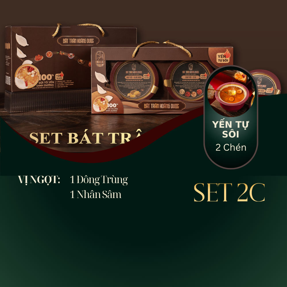 ĐẾ VƯƠNG AN KHANG -  Hộp 2 Chén Yến Tự sôi 140ml