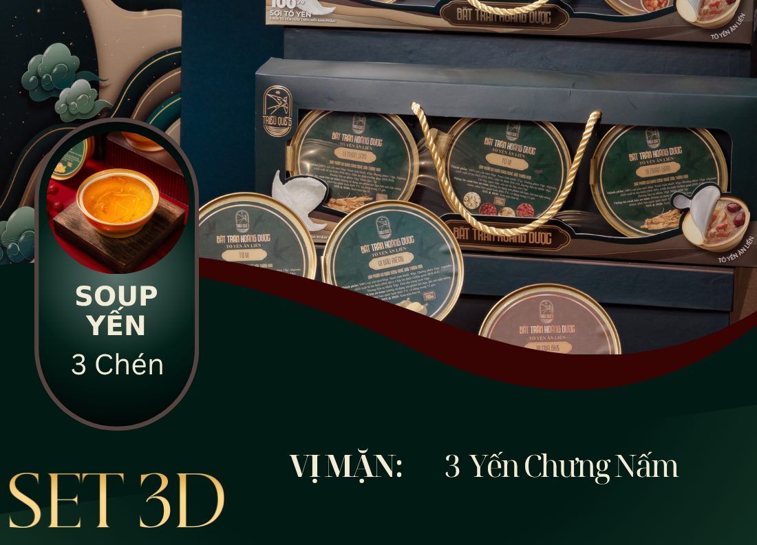XUÂN Ý CÁT TƯỜNG -  Hộp 3 Chén Soup Yến Ăn Liền 140ml