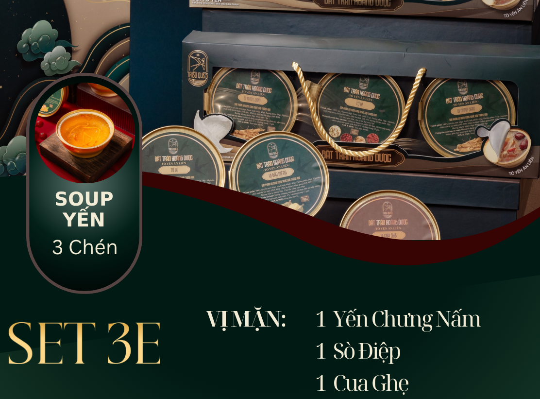 XUÂN Ý CÁT TƯỜNG -  Hộp 3 Chén Soup Yến Ăn Liền 140ml