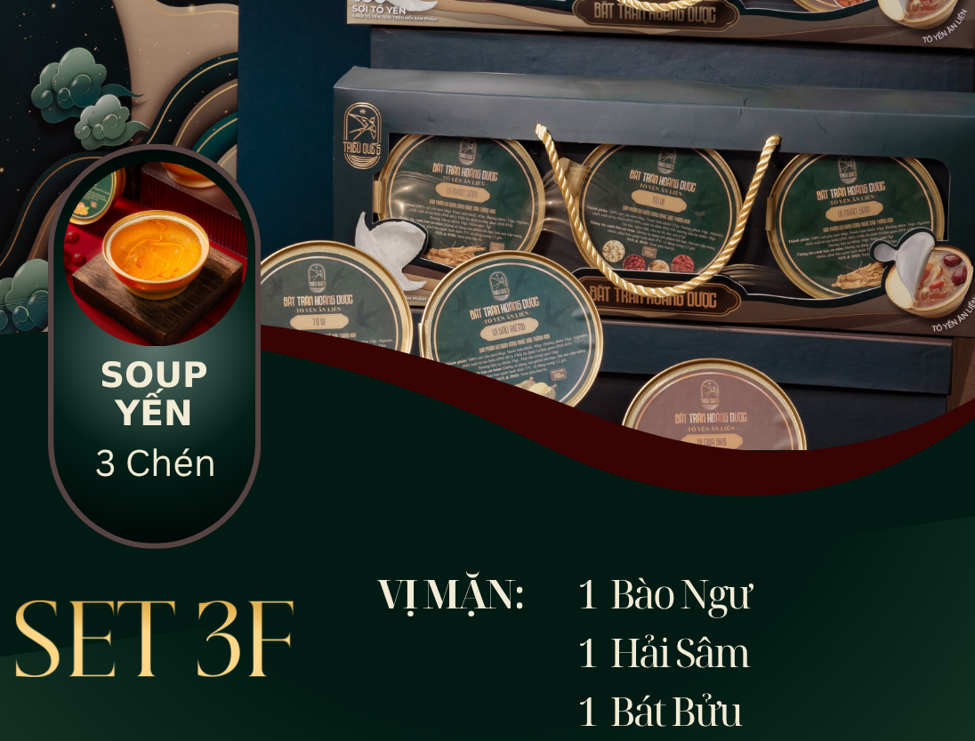 XUÂN Ý CÁT TƯỜNG -  Hộp 3 Chén Soup Yến Ăn Liền 140ml