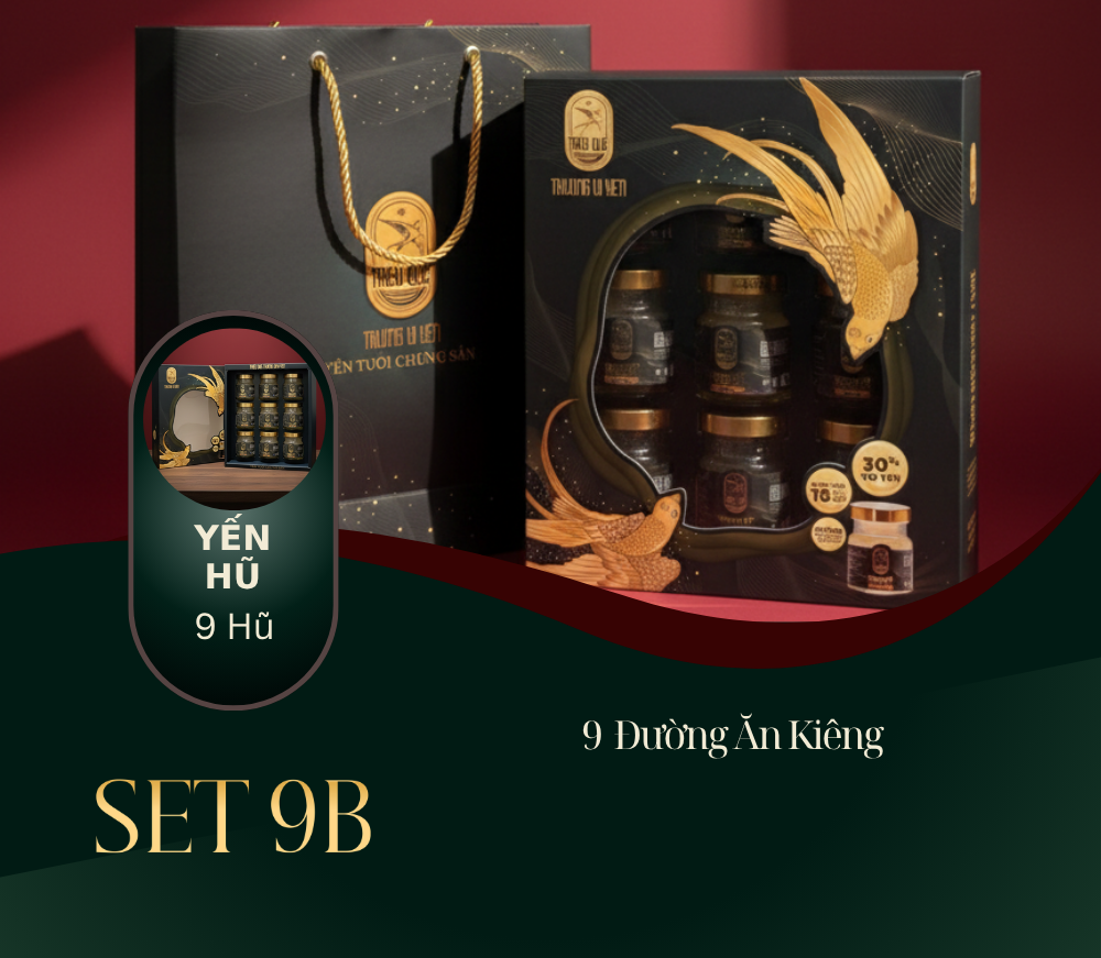 AN HÒA VƯƠNG PHÚC - Hộp 9 Hũ Yến Chưng Sẵn