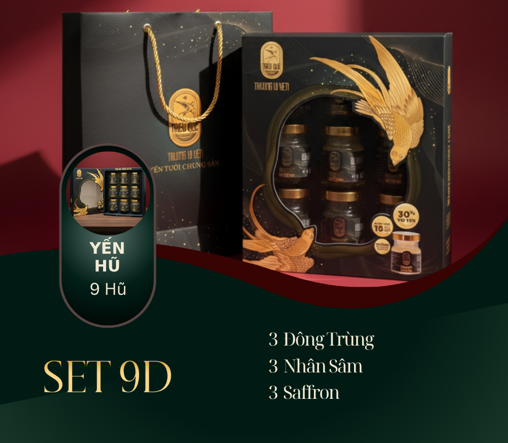AN HÒA VƯƠNG PHÚC - Hộp 9 Hũ Yến Chưng Sẵn