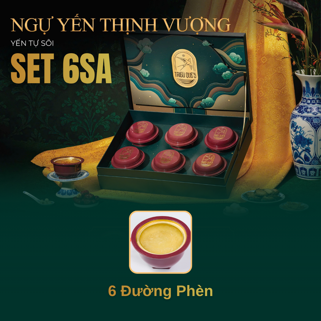NGỰ YẾN THỊNH VƯỢNG -  Hộp 6 Chén Yến Tự Sôi 140ml