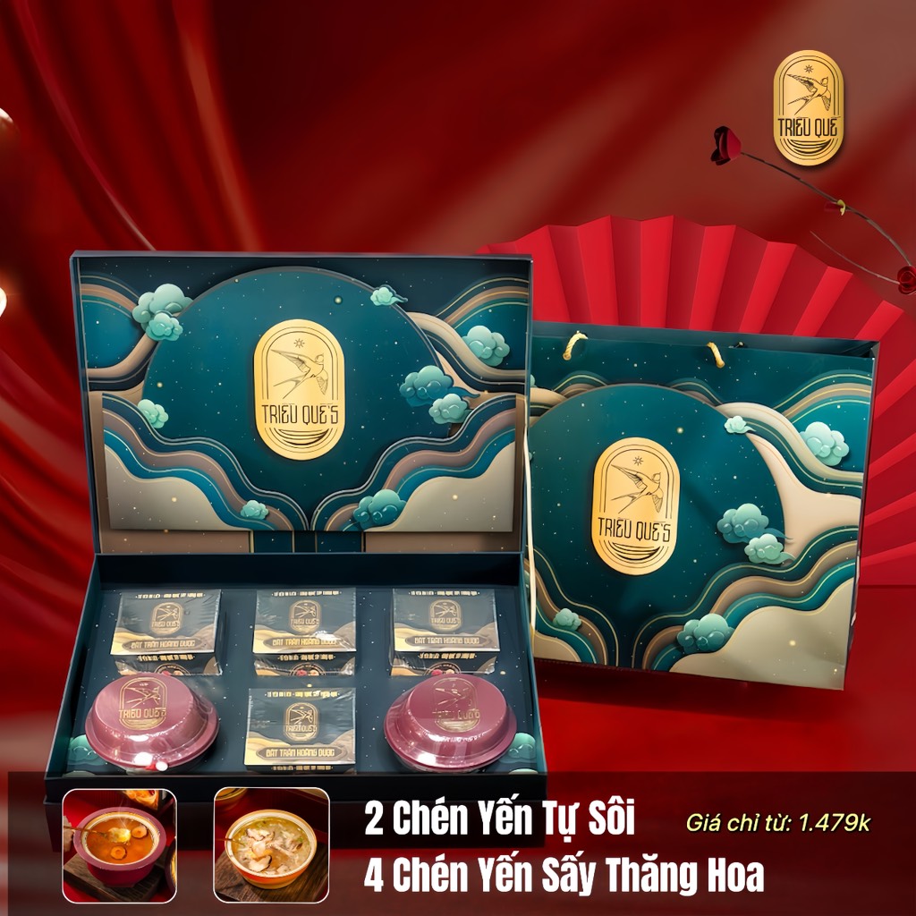 SET KIM YẾN NGỰ TÂM - 2 Chén Tự Sôi, 4 Chén Soup Yến Ăn Liền