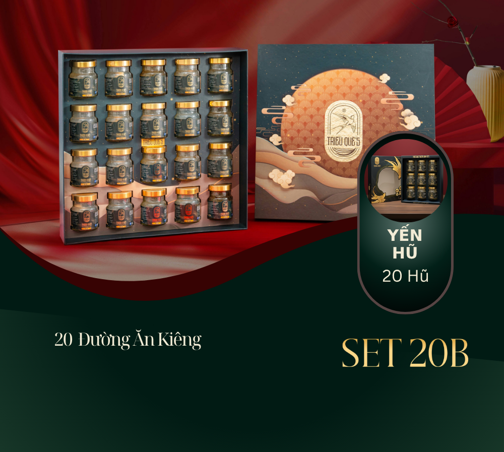 BÁCH LẠC Y VIÊN - Hộp Cao Cấp 20 Hũ Yến Chưng Sẵn 70ml