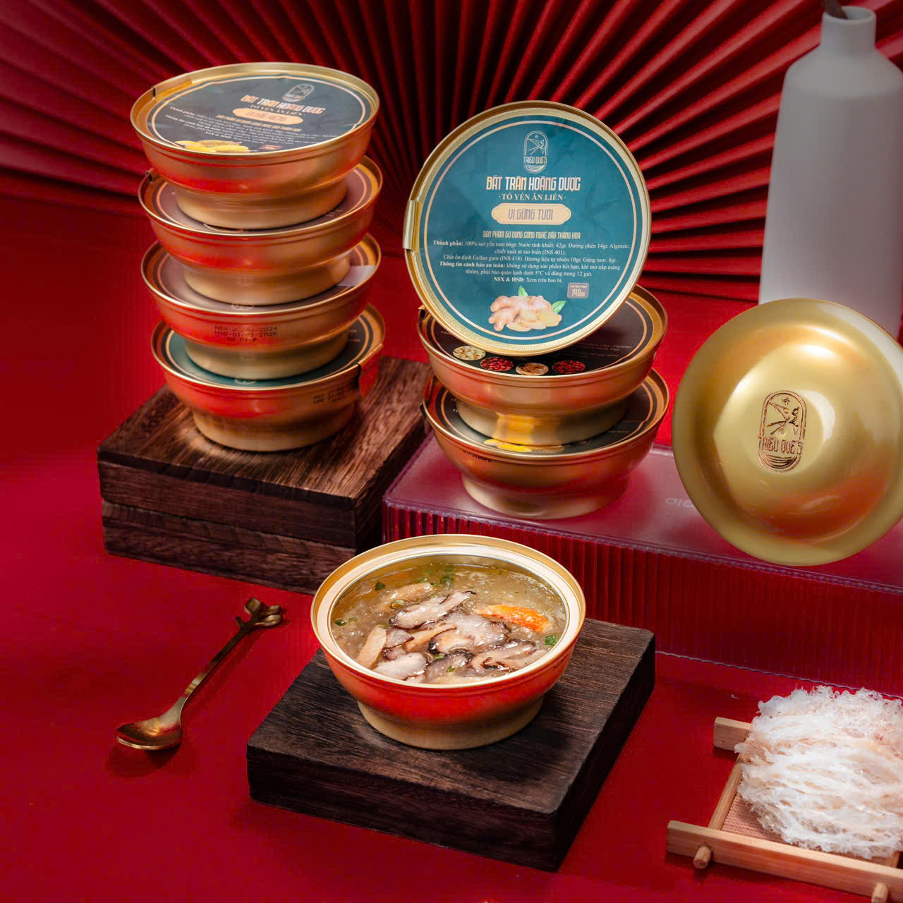 LỤC BẢO PHÚ QUÝ -  Hộp Cao Cấp 6 Chén Soup Yến Ăn Liền 140ml