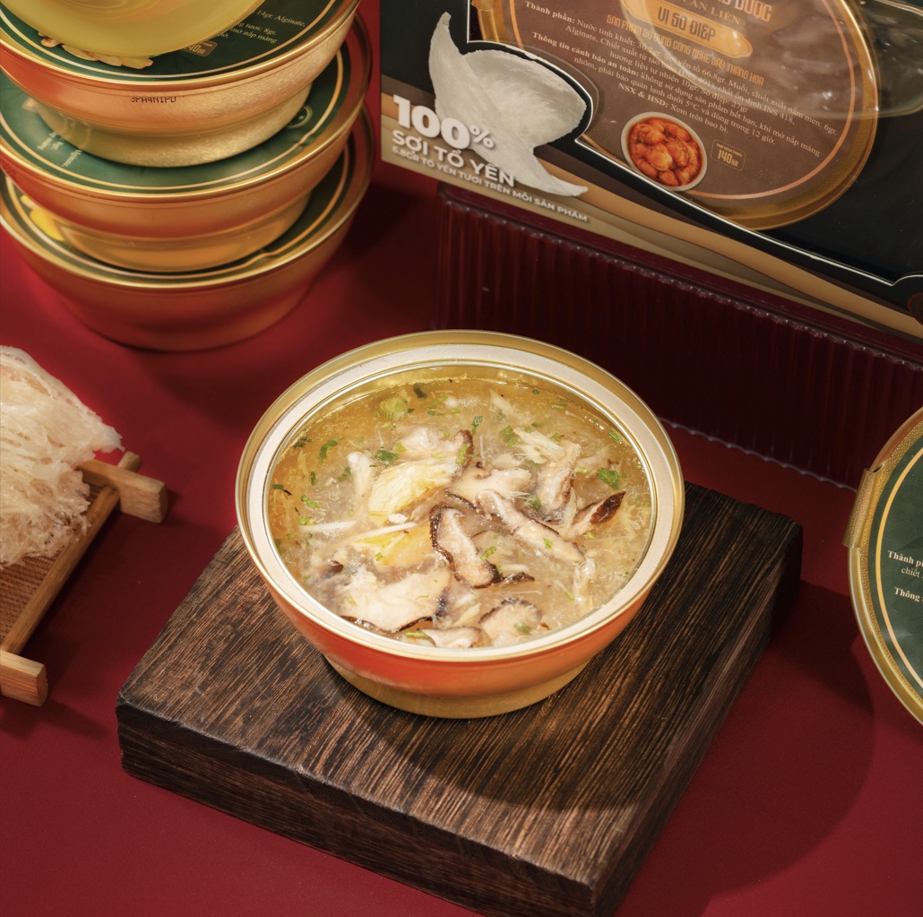 PHÚC SINH PHÚ QUÝ - Hộp 4 chén Soup Yến Ăn Liền, 8 Yến Hũ Chưng Sẵn