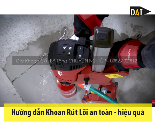 khoan sâu vào nền bê tông