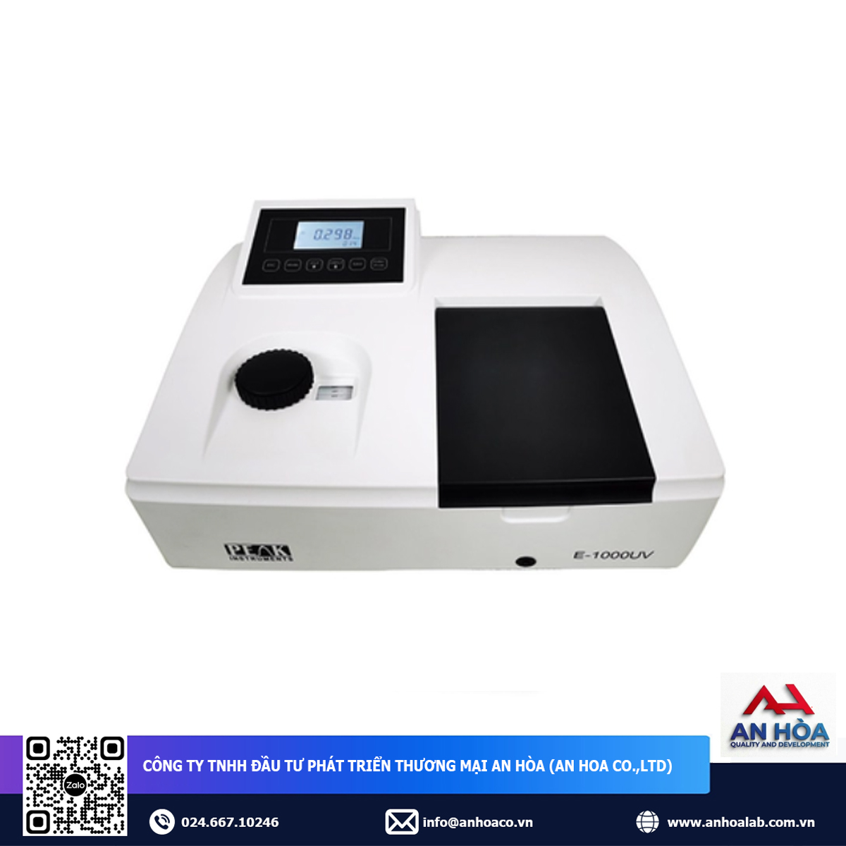 Máy quang phổ UV-VIS 1 chùm tia (độ rộng phổ 4nm) E-1000UV / Peak