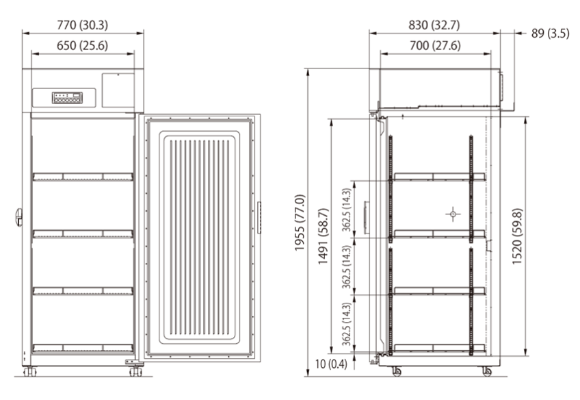 Tủ đông âm sâu -30oC, 690L, Model: MDF-U731M, Hãng: PHCBi / Nhật Bản