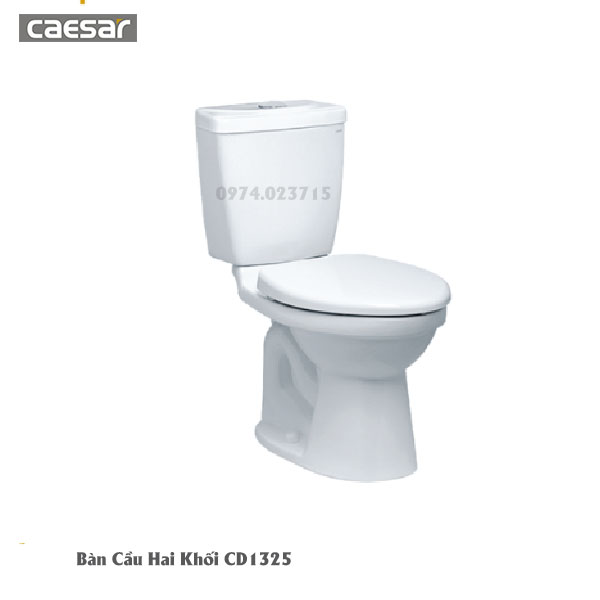Bàn Cầu CAESAR Hai Khối CD1325