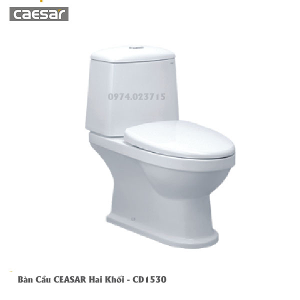 Bàn Cầu Hai Khối CAESAR-CD1530