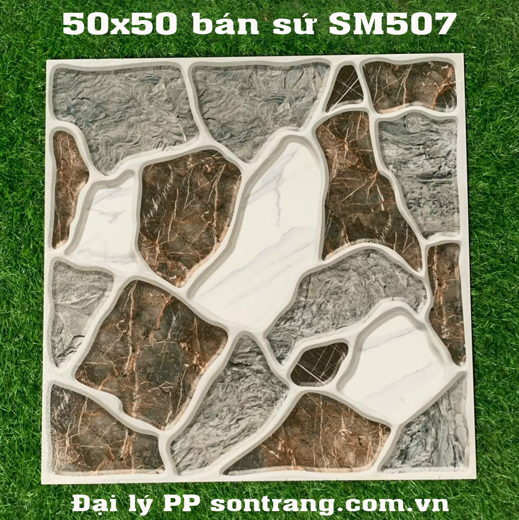 Gạch sân vườn 50x50 Bán sứ ROYAL SM507