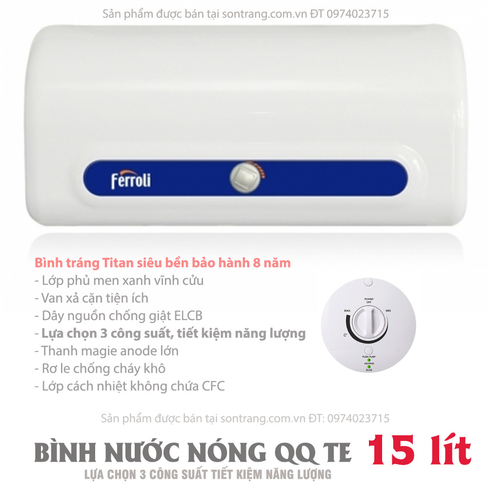Bình nước nóng Ferroli QQ TE 15 lít