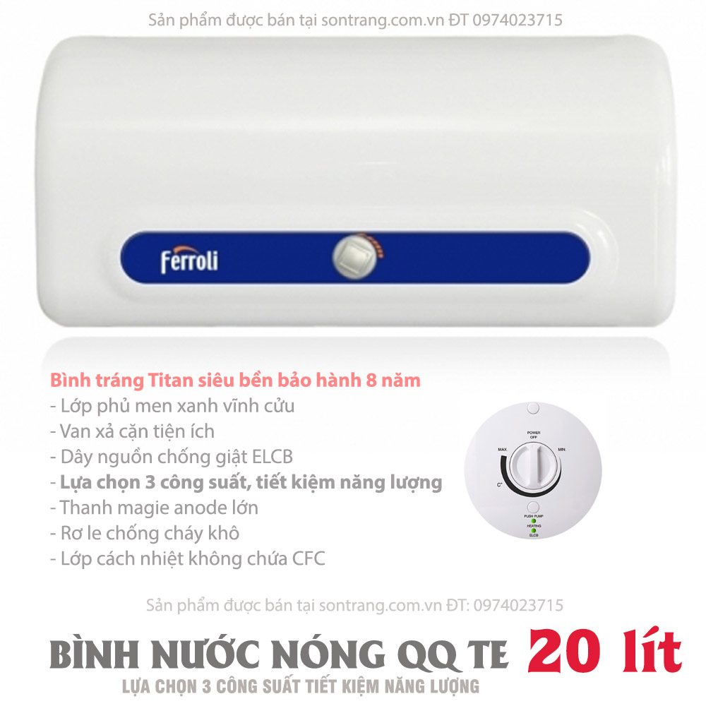 Bình nước nóng Ferroli QQ TE 20 lít