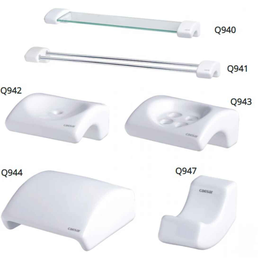 Bộ Phụ Kiện phòng tắm 6 Món bằng  Sứ Caesar Q940A6