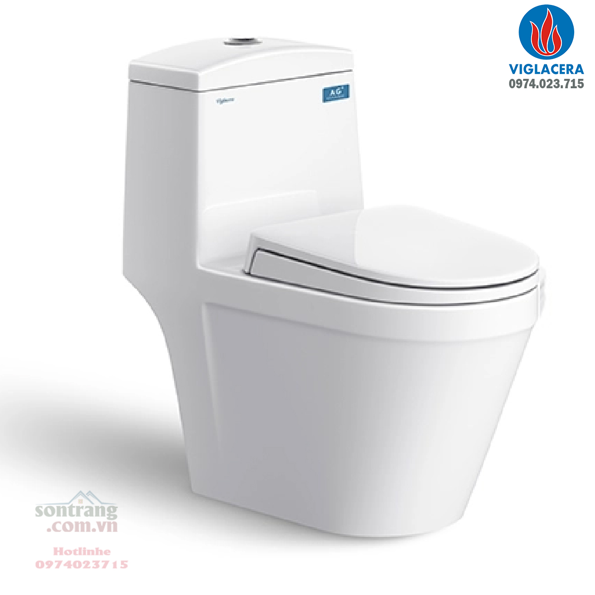 Bàn cầu một khối Viglacera V35m