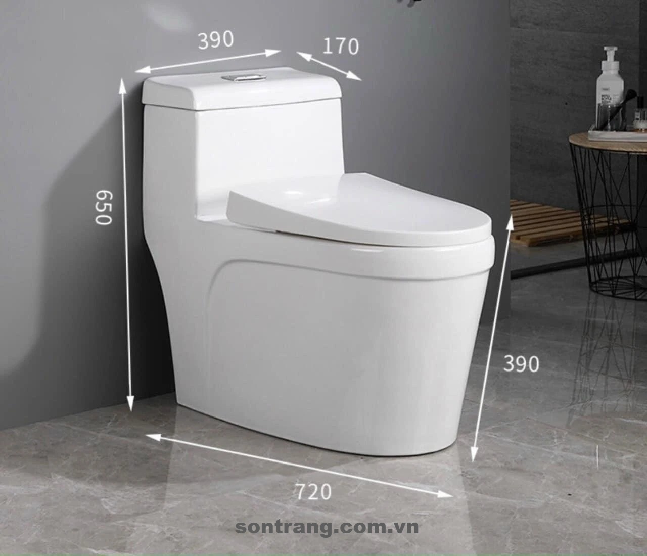 Bệt liền khối giá rẻ MAC BOLO 1200