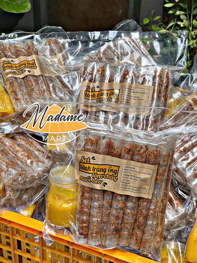 SET BÁNH TRÁNG TÔM CHÁY MUỐI BÉO