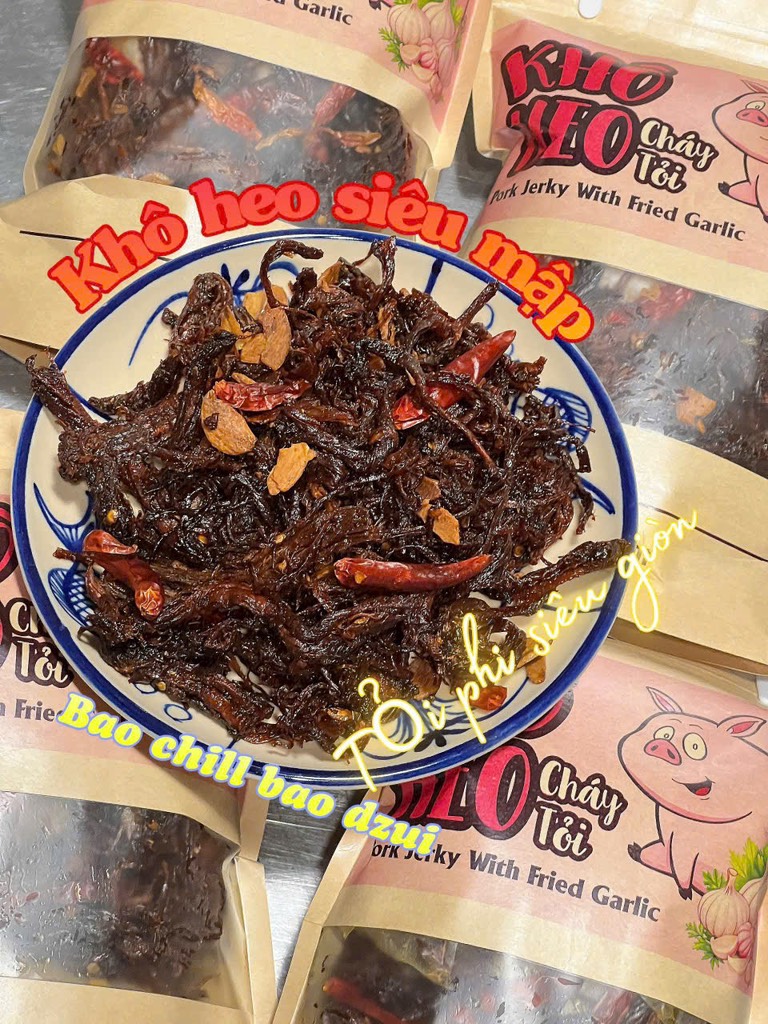 KHÔ HEO CHÁY TỎI (Túi 300G)