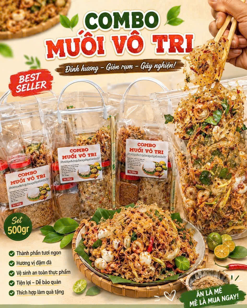 COMBO BÁNH TRÁNG MUỐI VÔ TRI