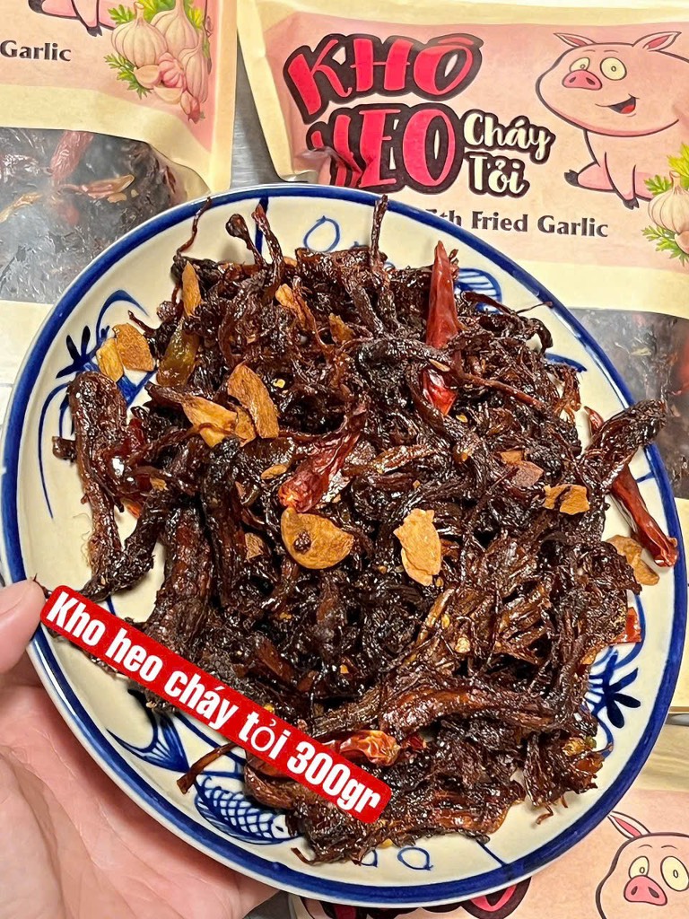 KHÔ HEO CHÁY TỎI (Túi 300G)